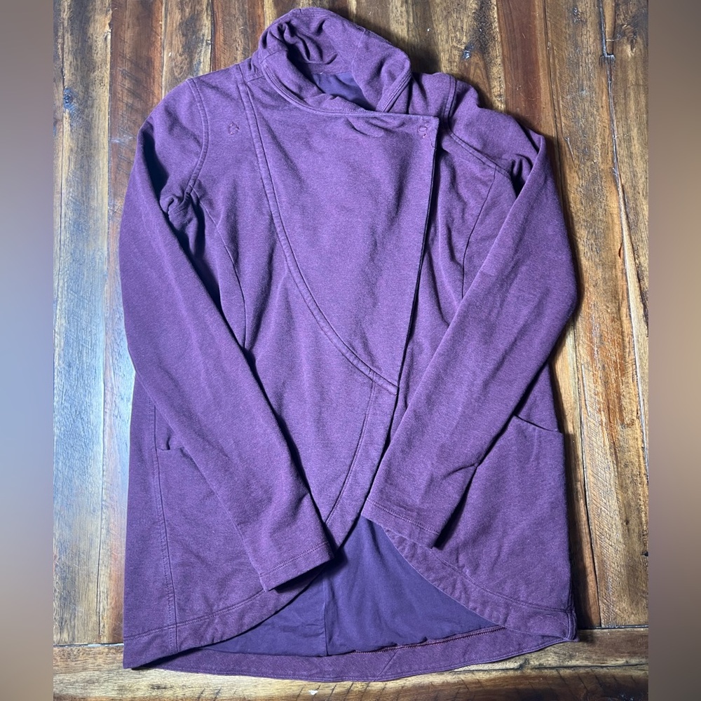 Lululemon Athletica Sweater Purple Cowl Neck Shawl Wrap
